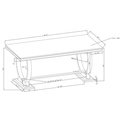 Antoine Rectangle Dining Table White And Chrome