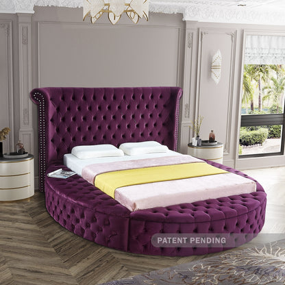 Luxus Purple Velvet Bed