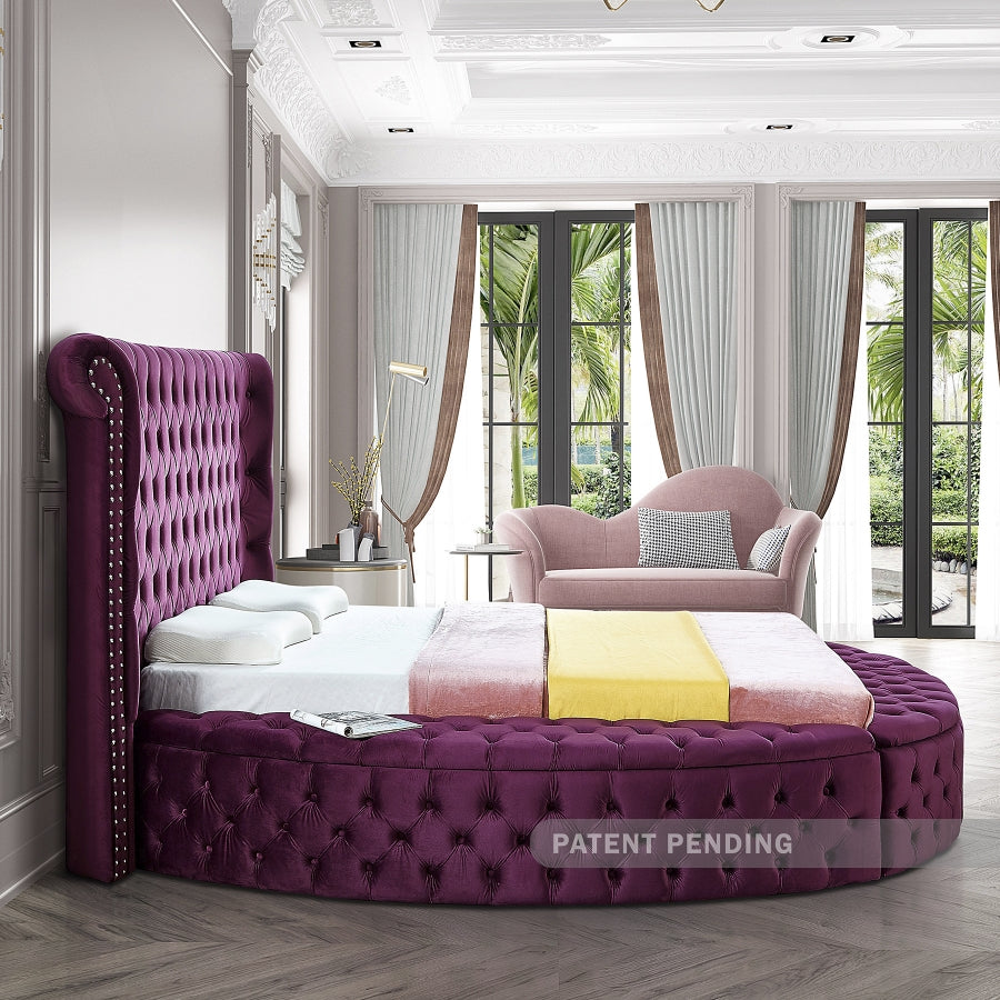 Luxus Purple Velvet Bed