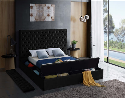 Bliss Black Velvet Bed