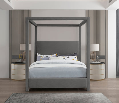 Emerson Linen Textured Grey Bed