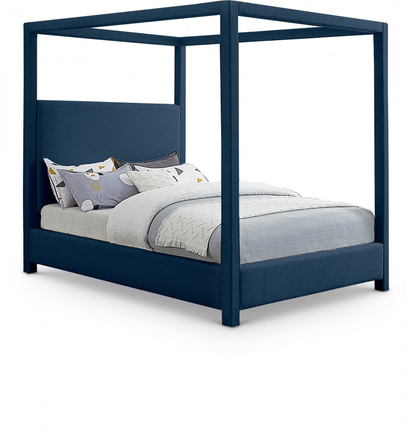 Emerson Linen Textured Navy Bed