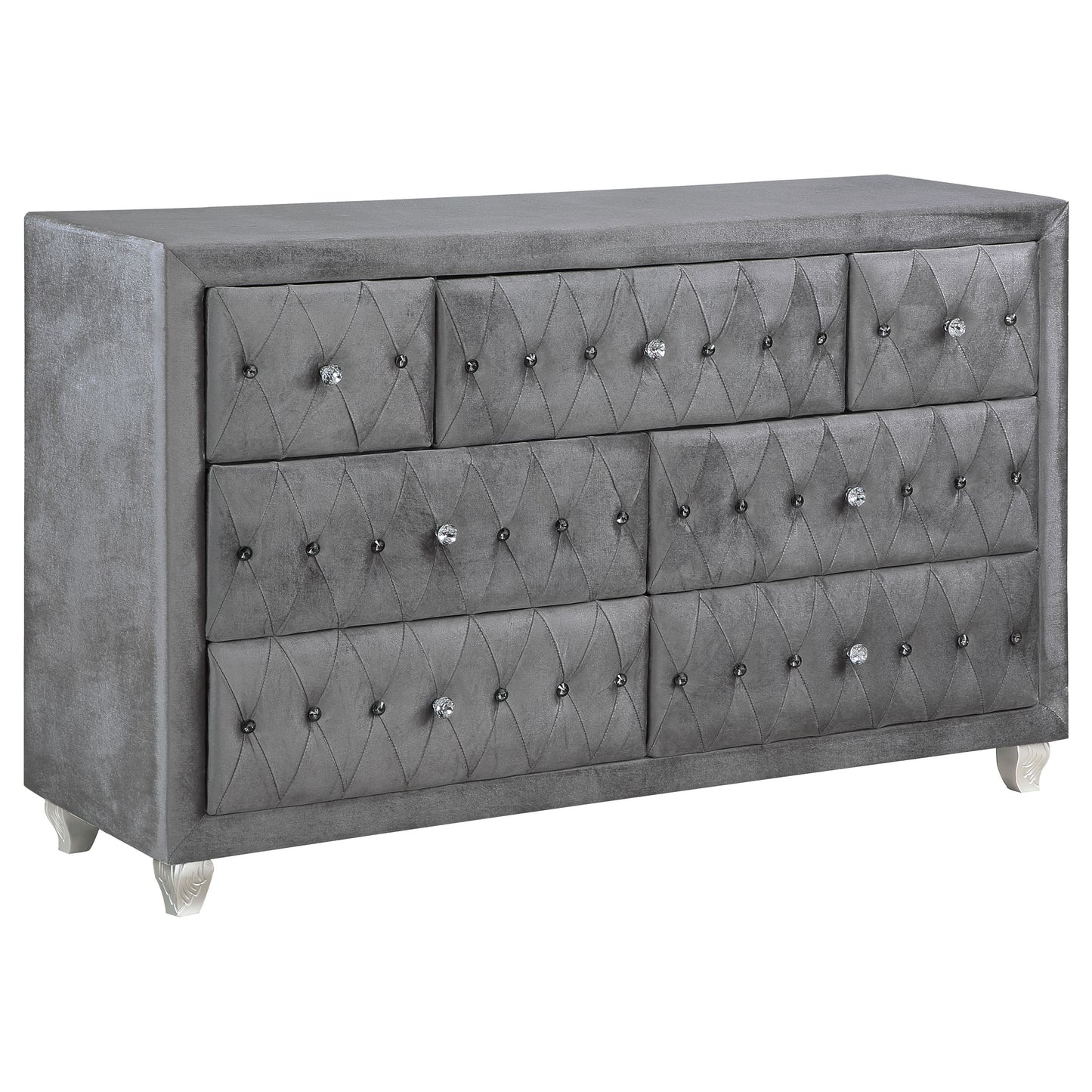 Deanna 7-Drawer Rectangular Dresser Grey