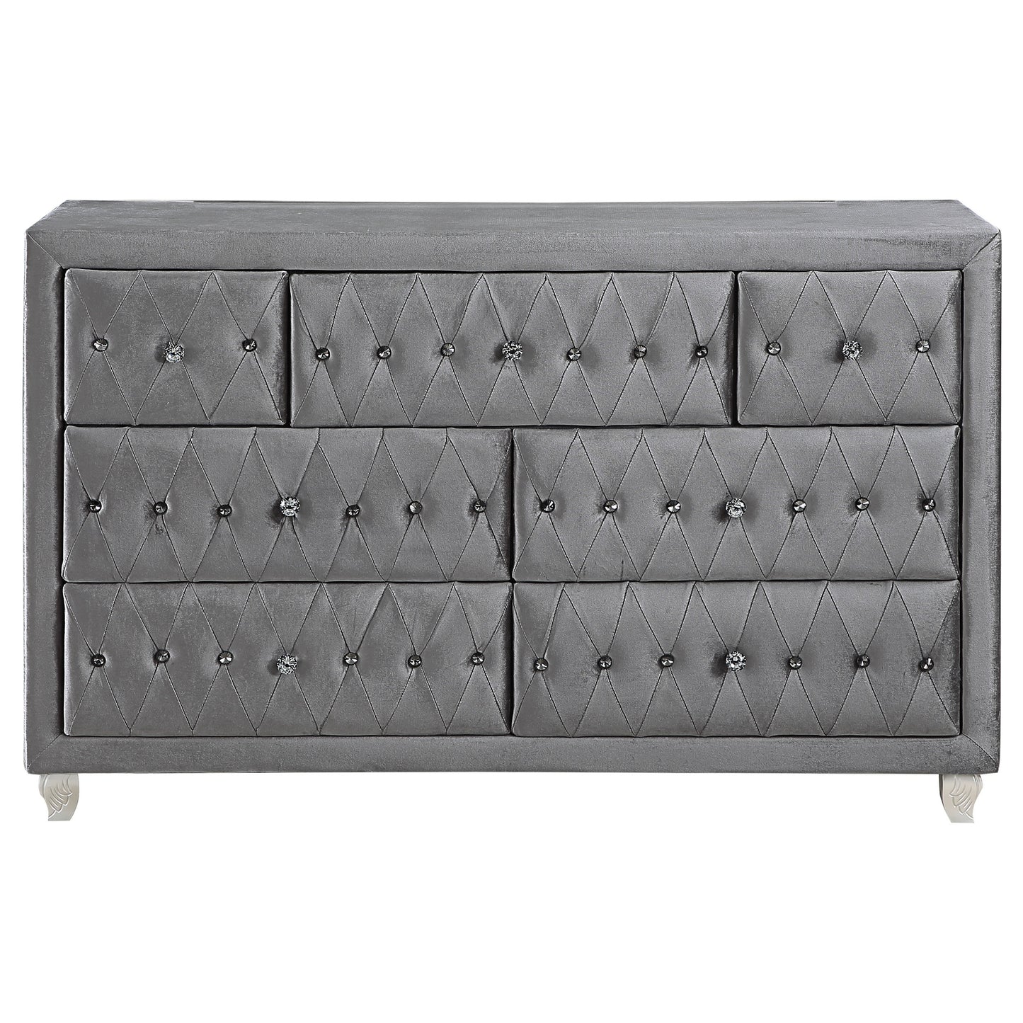 Deanna 7-Drawer Rectangular Dresser Grey