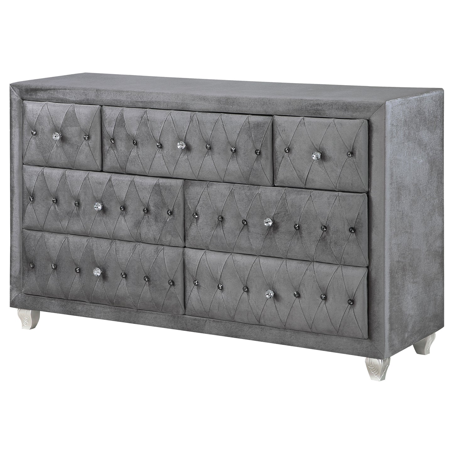 Deanna 7-Drawer Rectangular Dresser Grey