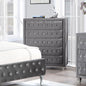 Deanna 5-Drawer Rectangular Chest Grey