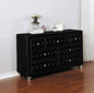 Deanna 7-Drawer Rectangular Dresser Black