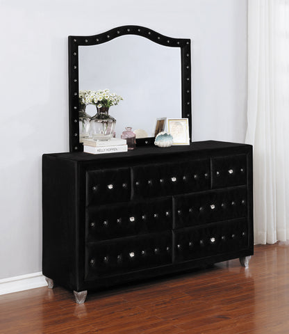 Deanna 7-Drawer Rectangular Dresser Black