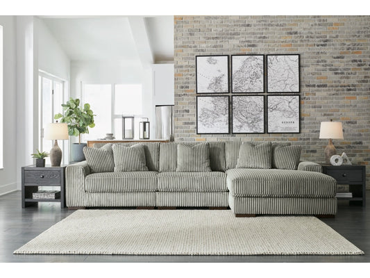 Lindyn 3-Piece Sectional with Chaise Fog