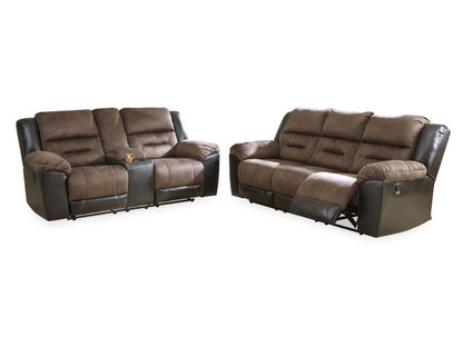 Earhart Manual Reclining Sofa and Loveseat Set