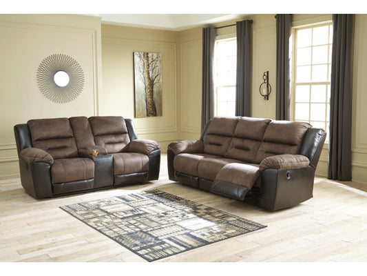 Earhart Manual Reclining Sofa and Loveseat Set