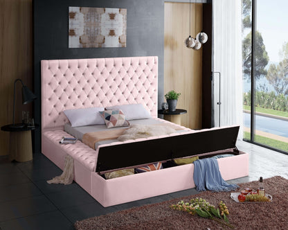 Bliss Pink Velvet Bed