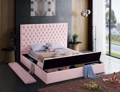 Bliss Pink Velvet Bed