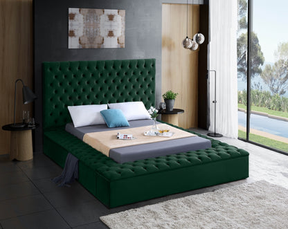 Bliss Green Velvet Bed