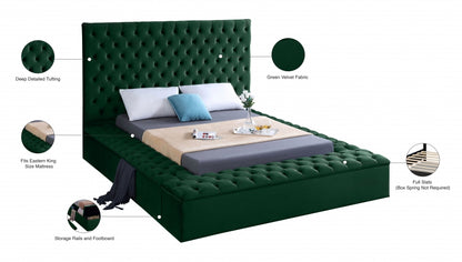 Bliss Green Velvet Bed