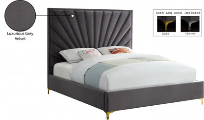 Eclipse Velvet Grey Bed