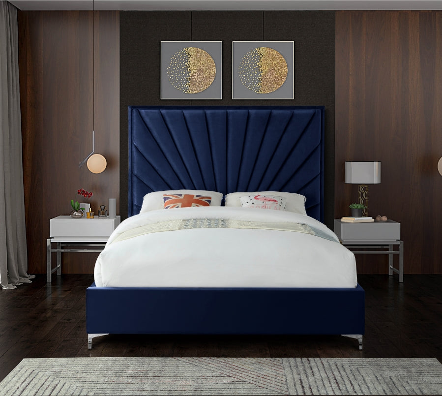 Eclipse Velvet Navy Bed