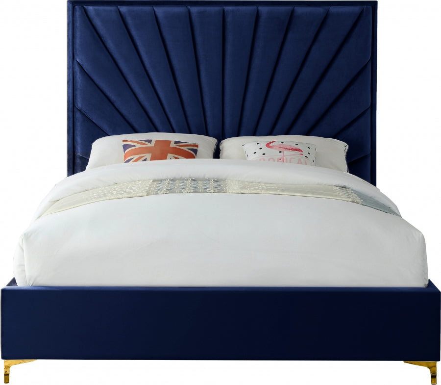 Eclipse Velvet Navy Bed