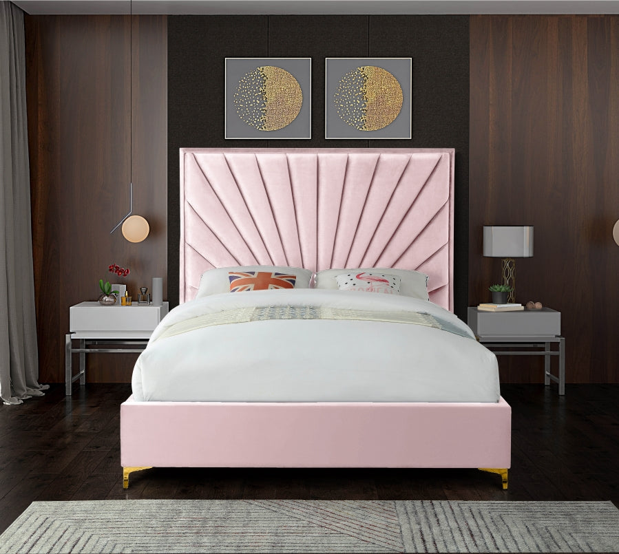 Eclipse Velvet Pink Bed