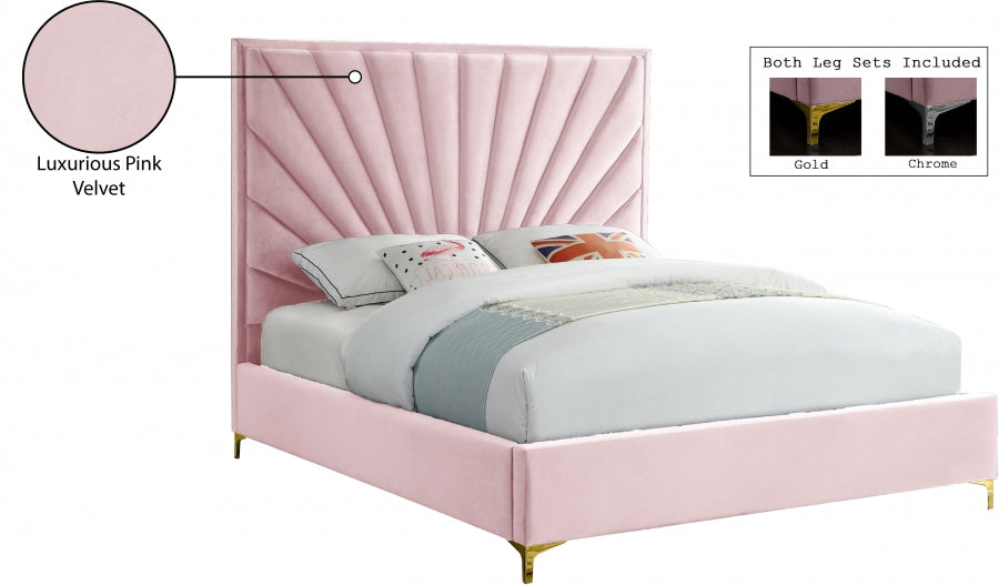 Eclipse Velvet Pink Bed