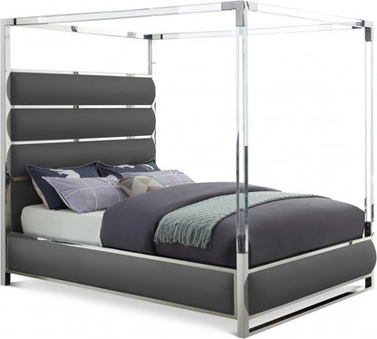 Encore Vegan Leather Grey Bed