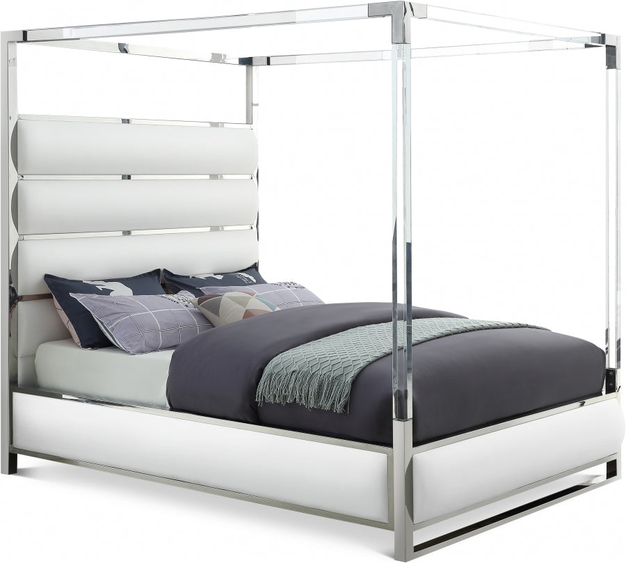 Encore Vegan Leather White Bed