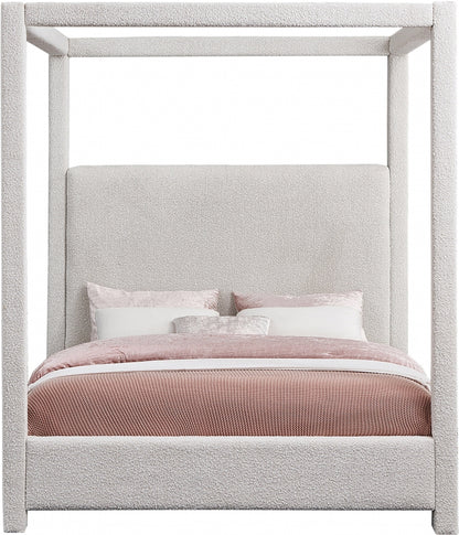 Eden Boucle Fabric Cream Bed