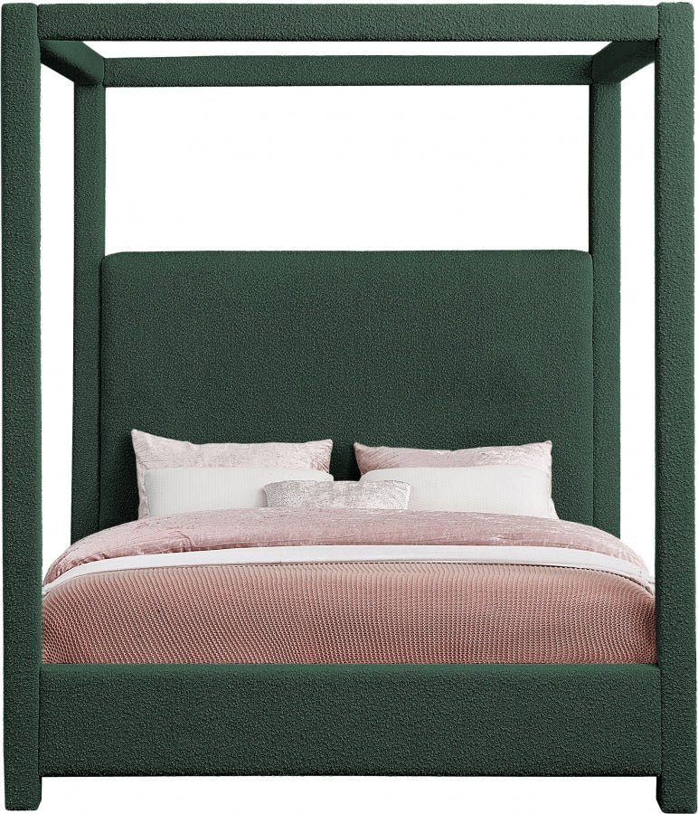 Eden Boucle Fabric Green Bed