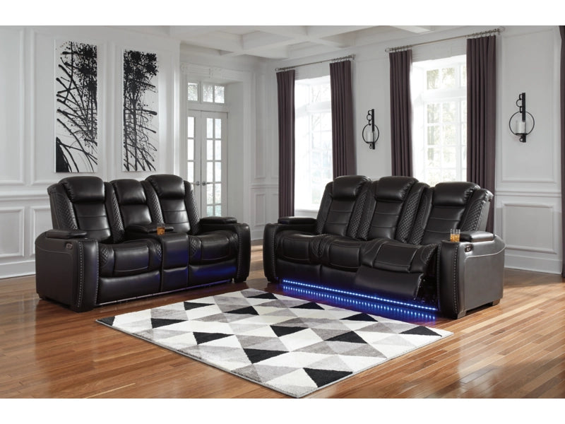 Party Time Dual Power Reclining Sofa and Loveseat Set