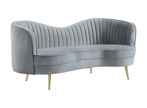 Sophia Grey Velvet Living Room Set