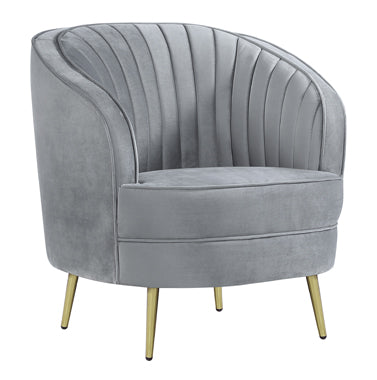 Sophia Grey Velvet Living Room Set