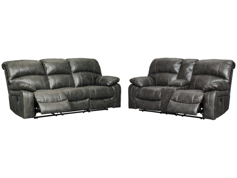 Dunwell Dual Power Reclining Sofa and Loveseat Set