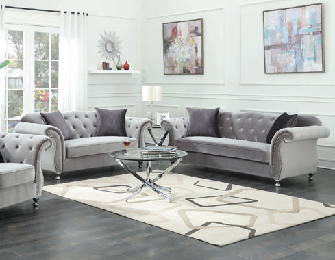 Frostine Velvet Living Room Set