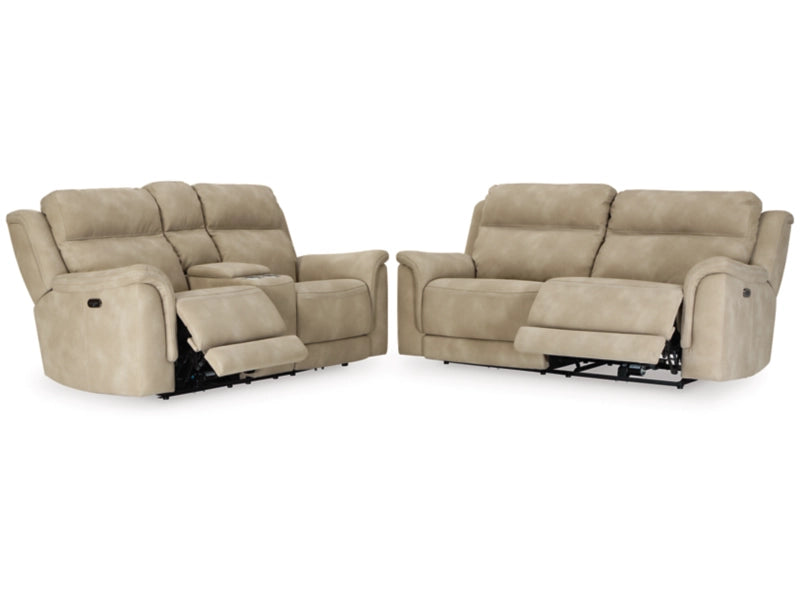 Next-Gen DuraPella Performance Fabric Dual Power Reclining Sofa and Loveseat