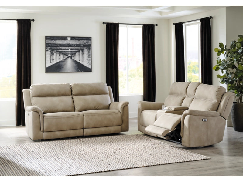 Next-Gen DuraPella Performance Fabric Dual Power Reclining Sofa and Loveseat