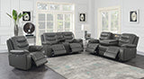 Flamenco 3-Piece Tufted Upholstered Power Living Room Set Charcoal