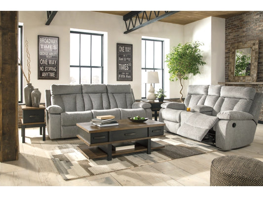 Mitchiner Manual Reclining Sofa and Loveseat Set