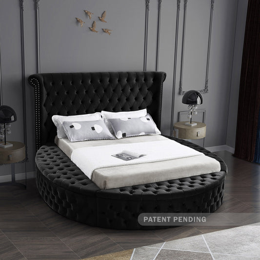 Luxus Black Velvet Bed