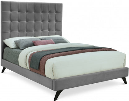 Elly Velvet Grey Bed