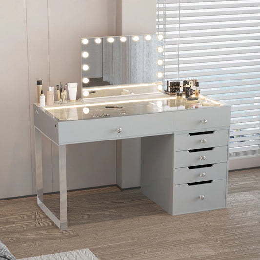 Diana Vanity Desk Pro - 6 Storage Drawers