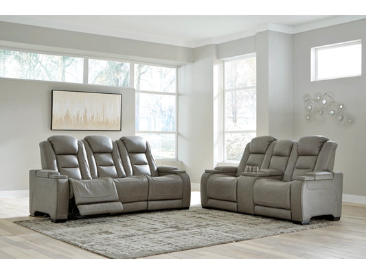 The Man-Den Triple Power Reclining Sofa and Loveseat Set