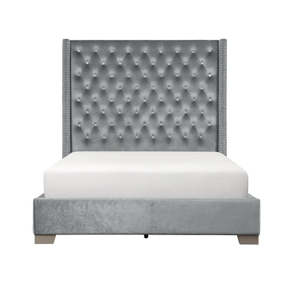 Diamond Velvet Bed